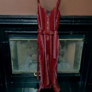 Maroon vertical striped jumper extra small